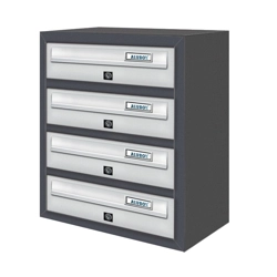 Casellario postale 4 posti orizzontale interno - Jumbo